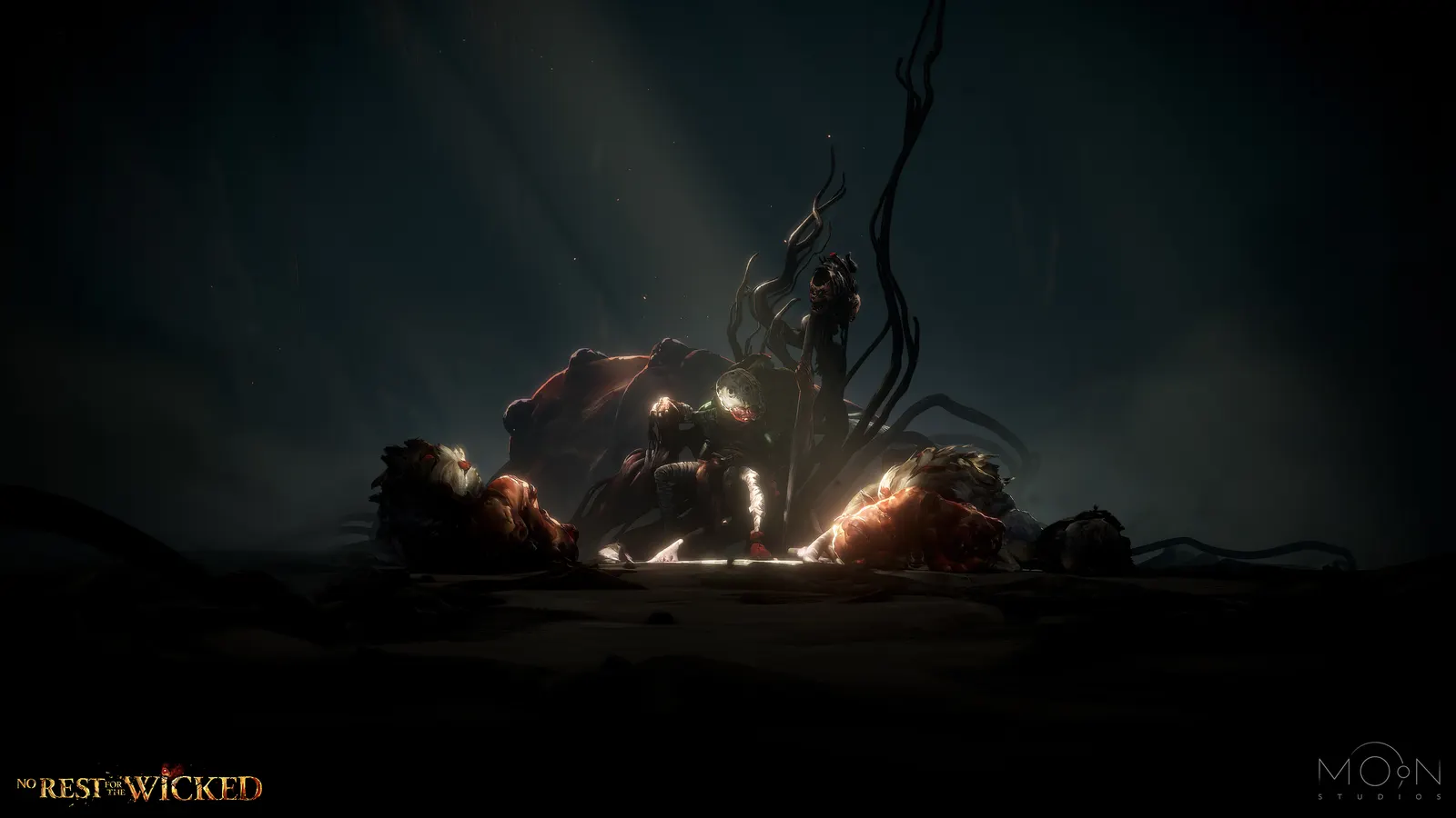 Official The Breach screenshot showing a large creature in a cavern