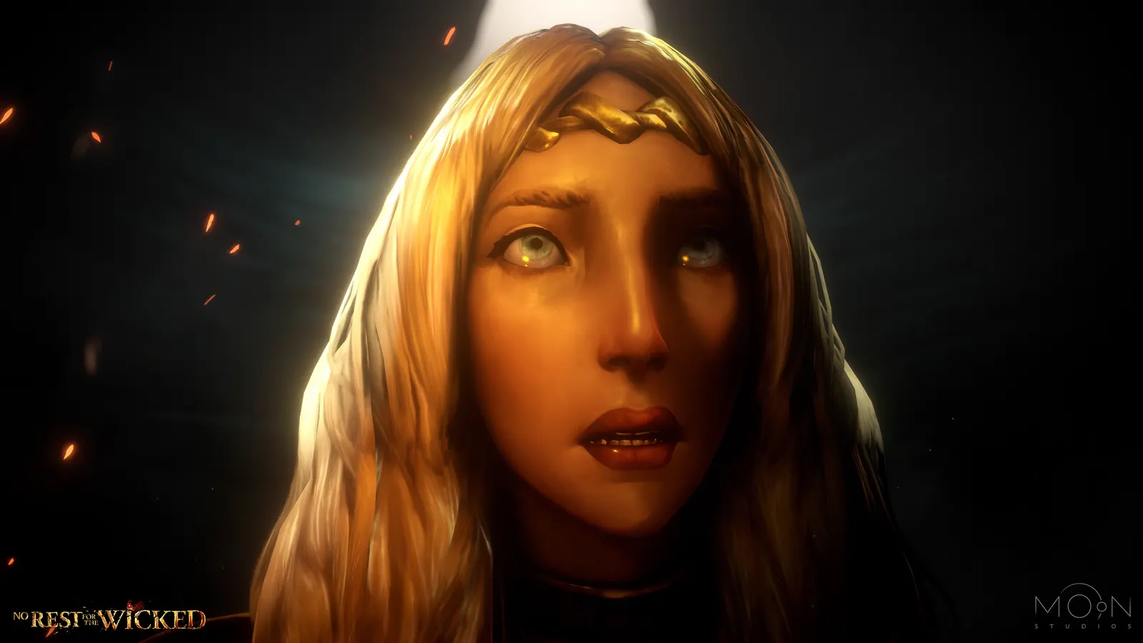 Official screenshot showing a character in profile against a dark background