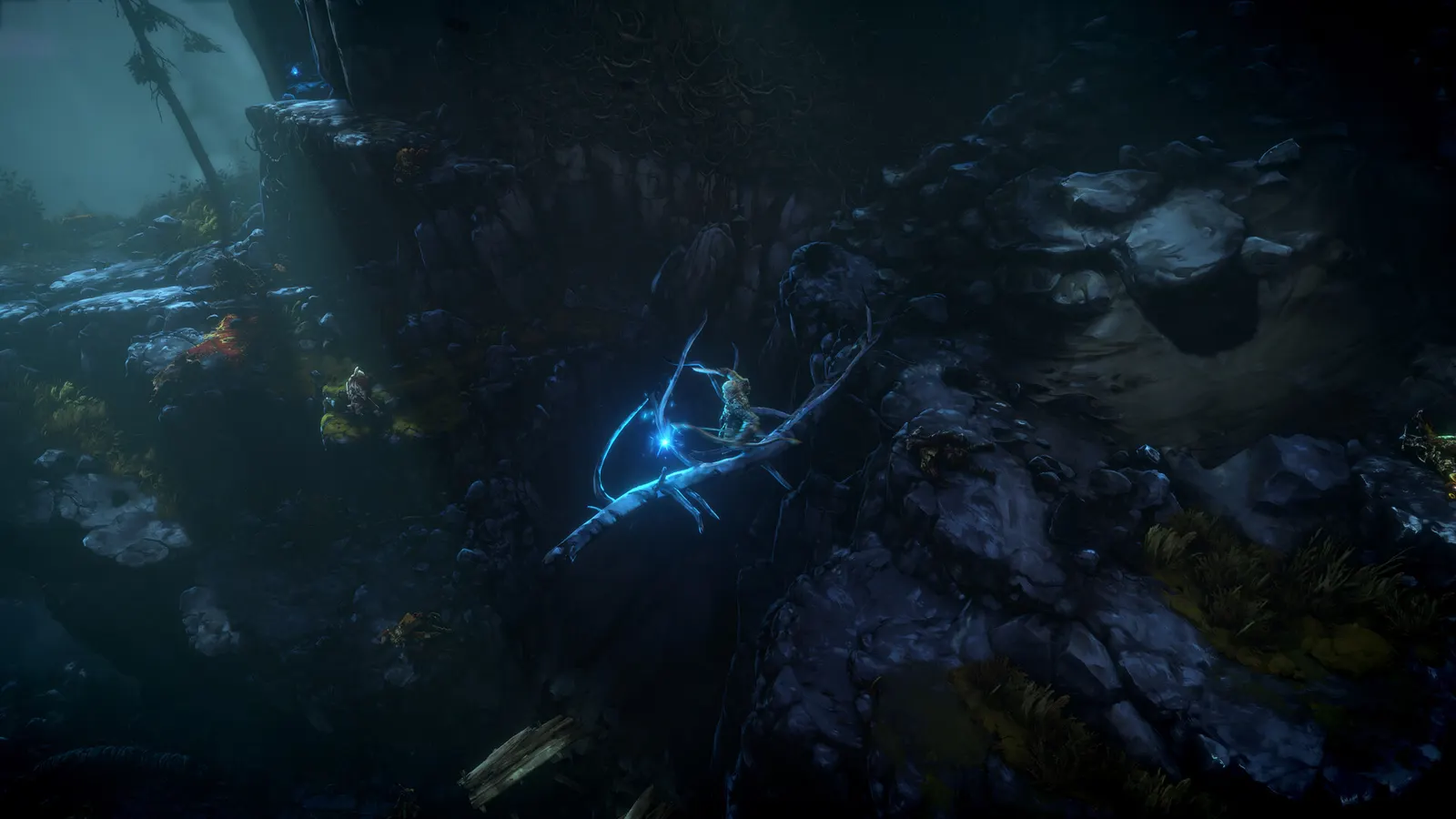 Official screenshot showing a character channeling a blue glow